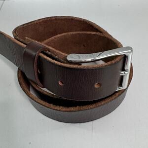 Vintage American Eagle Belt Mens Genuine Leather Brown  Y2K Sz 38